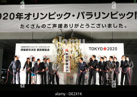 Tokio, Japan. 10. September 2013. September10, 2013: Nachbesprechung der Sitzung über Tokio den Zuschlag für die Olympischen Sommerspiele 2020 in Shinjuku, Tokio, Japan zu hosten. Bildnachweis: Daiju Kitamura/AFLO SPORT/Alamy Live-Nachrichten Stockfoto
