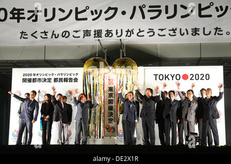 Tokio, Japan. 10. September 2013. September10, 2013: Nachbesprechung der Sitzung über Tokio den Zuschlag für die Olympischen Sommerspiele 2020 in Shinjuku, Tokio, Japan zu hosten. Bildnachweis: Daiju Kitamura/AFLO SPORT/Alamy Live-Nachrichten Stockfoto