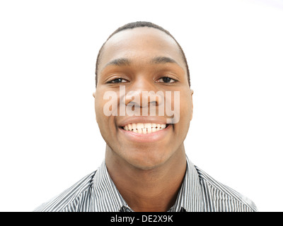 Lächelnde junge Mann, African-American, American, grinsend Stockfoto