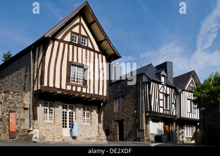 Alte Häuser in Fougeres, Bretagne, Frankreich Stockfoto