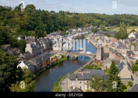 Hafen von Dinan, Bretagne, Frankreich Stockfoto