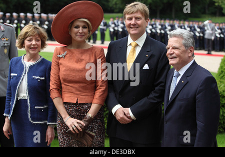 Berlin, Deutschland, das niederländische Königspaar im Schloss Bellevue Stockfoto
