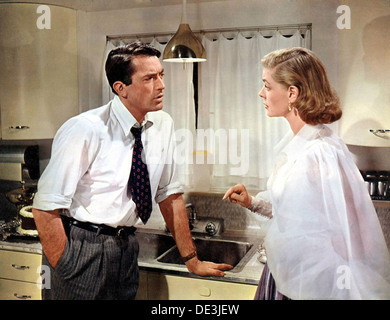 Gestaltung von Frau 1957 MGM Film mit Lauren Bacall und Gregory Peck Stockfoto