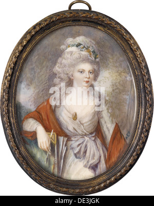 Porträt von Kaiserin Maria Fjodorowna (Sophie Dorothea von Württemberg (1759-1828), frühe 19. Cen.. Künstler: Anonym Stockfoto