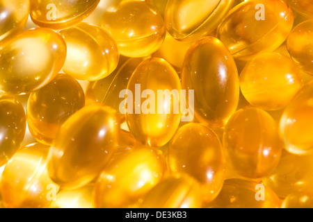 Lebertran Kapseln Vitamin D Stockfoto