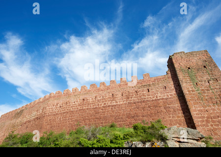 Peracense Burg, X-XI Jh., in der Provinz Teruel, Aragonien, Spanien Stockfoto