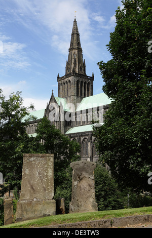 Ansicht der Kathedrale von Glasgow aus Nekropole, Schottland, Großbritannien Stockfoto