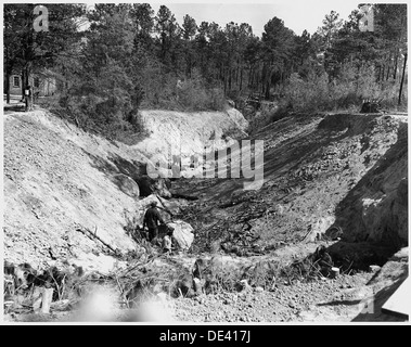 Newberry County, South Carolina. Erosionsschutz Arbeiten von CCC Camp F-6 große Rinne aus... 522798 Stockfoto