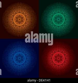 Satz von Vintage floral Hintergründe. Stockfoto