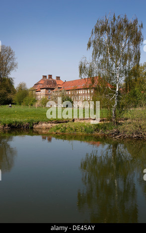 Hamm, Deutschland, Landschaft entlang der Lippeauenpfads Stockfoto