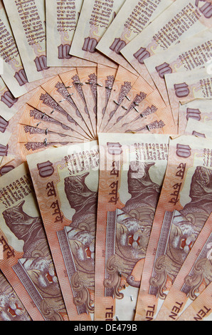 Girlande der indischen Währung Stockfoto
