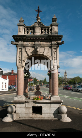 Ornamentale Trinkbrunnen und Pferd Trog, Manchester Road, Bury, Greater Manchester, England, UK. Gebaut 1897 durch T R Kitsell Stockfoto