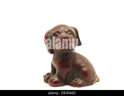 Keramik Figur auf einem weißen Hintergrund Stockfoto