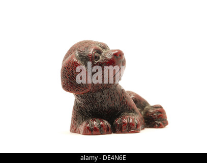 Keramik Figur auf einem weißen Hintergrund Stockfoto