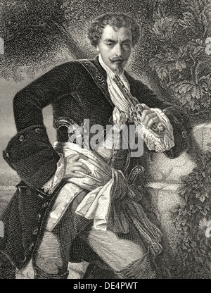 Charles Mohr, Charakter aus dem Drama die Räuber von Friedrich Schiller, 1759-1805, Schiller-Galerie, 1869, Karl Moor, Figur aus Dem Drama "sterben Rä Stockfoto