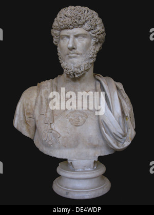 Büste des Lucius Verus, 2. Jh. n. Chr.. Künstler: Art des antiken Roms, klassische Skulptur Stockfoto
