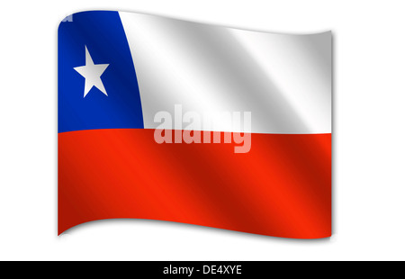 Flagge von Chile Stockfoto