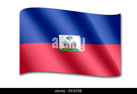 Flagge von Haiti Stockfoto