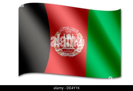 Flagge von Afghanistan Stockfoto