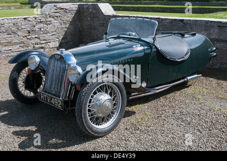 Ein Morgan 3-Wheeler-Sportwagen. Stockfoto