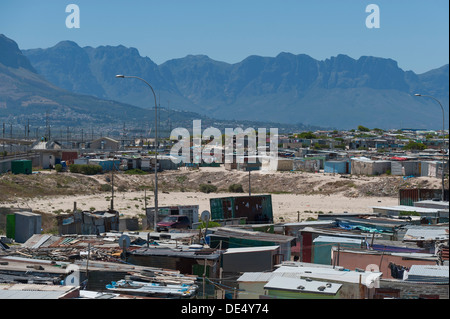 Khayelitsha, einem dicht besiedelten, teilweise informellen Township in Kapstadt, Südafrika Stockfoto