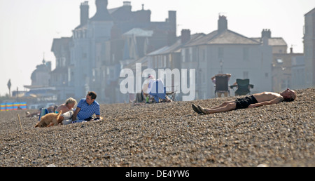 am Strand von aldeburgh Stockfoto