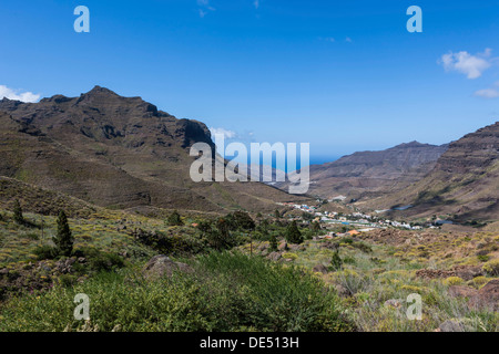 Blick auf die Küste in der Nähe von Tasarte, Gran Canaria, Kanarische Inseln, Spanien, Europa, PublicGround Stockfoto