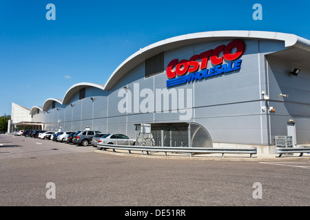 Exterieur der Großhandel Discounter, Costco. Reading, Berkshire, UK. Stockfoto