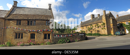 Der Borough, Montecute Dorf, South Somerset, Pano, Panorama Stockfoto