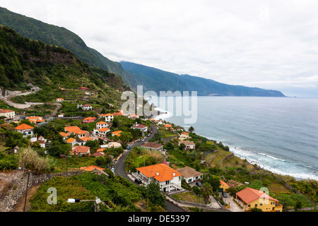 Blick über Boaventura, Madeira, Portugal, Ponta Delgada, Vicente Stockfoto