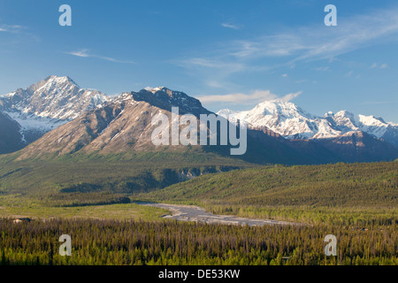 Blick vom Glenn Highway in der Nähe von Matanuska Gletscher, Alaska, U.S.A. Stockfoto