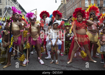 Westindischen, Karibik Kiddies Parade & Festival, veranstaltet am Samstag vor dem Labor Day West Indian Parade in Brooklyn, New York Stockfoto