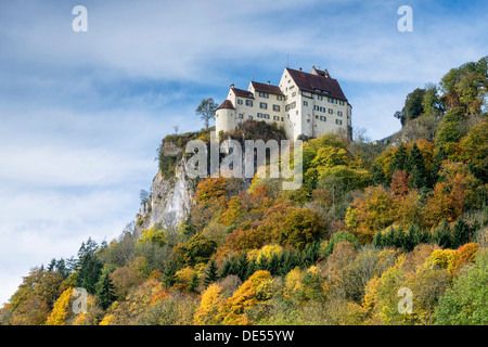 Schloss Werenwag Burg auf einem Felsen im oberen Donautal, Baden-Württemberg Stockfoto
