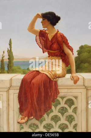 Das Signal; John William Godward, Englisch, 1861-1922; 1899; Öl auf Leinwand Stockfoto