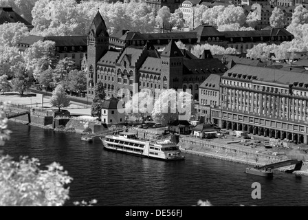 Blick von der Festung Ehrenbreitstein, Koblenz, Rheinland - Pfalz Stockfoto