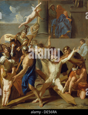 Das Martyrium des Hl. Andreas; Charles Le Brun, Französisch, 1619-1690; 1646 - 1647; Öl auf Leinwand Stockfoto