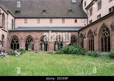 Großen Kreuzgang, Basler Münster, Basel, Schweiz Stockfoto