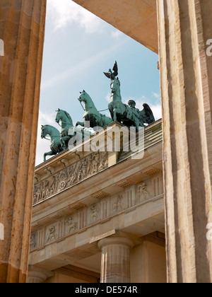 Quadriga auf dem Brandenburger Tor, Berlin Stockfoto