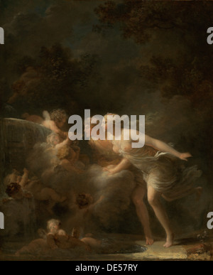 Der Brunnen der Liebe; Jean-Honoré Fragonard, Französisch, 1732-1806; Frankreich, Europa; ca. 1785; Öl auf Leinwand Stockfoto