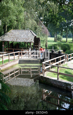 Historische Wassermühle "De Klef", Vierlingsbeek, Nord-Brabant, Niederlande Stockfoto