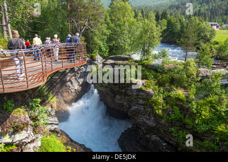 Schlucht Gudbrandsjuvet, Teil der National Tourist Route Geiranger Stockfoto