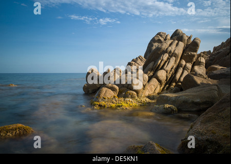 Steinkueste in Sardinien Stockfoto