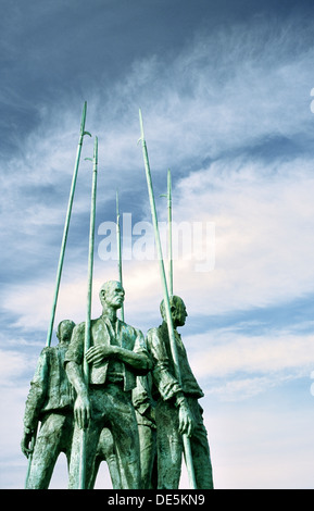 Bronzestatue der Pikeniere 1798 United Irishmen Aufstand des Bildhauers Eamonn O'Doherty. County Wexford, Irland. Stockfoto