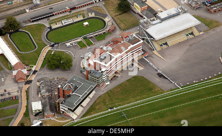 Luftaufnahme von Newbury Racecourse in Berkshire Stockfoto