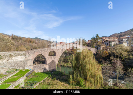 Sant Joan de Les Abadesses, Katalonien, Spanien Stockfoto