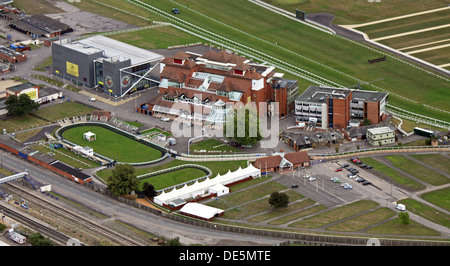 Luftaufnahme von Newbury Racecourse in Berkshire Stockfoto