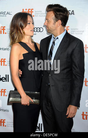 Olivia Wilde und Jason Sudeikis Teilnahme an der "Rush" Premiere auf dem 38. Toronto International Film Festival am 8. September 2013 Stockfoto