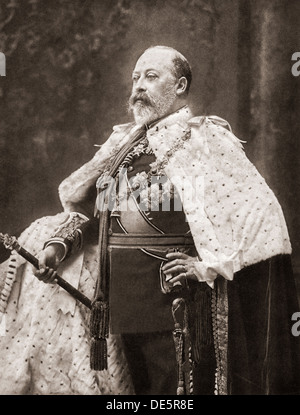 Edward VII, 1841 – 1910. König des Vereinigten Königreichs und der britischen Besitzungen und Kaiser von Indien. Stockfoto