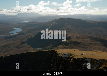 Die Trotternish Ridge südlich vom Gipfel des Storr, Trotternish, Isle Of Skye, Schottland, Großbritannien. Stockfoto