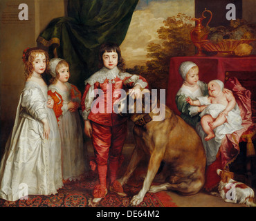 Fünf ältesten Kinder von Charles i., 1637. Künstler: Van Dyck, Sir Anthonis (1599-1641) Stockfoto